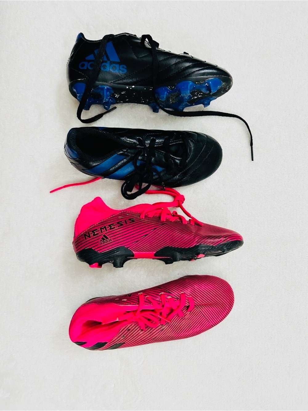 Adidas Kids Boys Lot Soccer Nemeziz Size 13K & 14 Excellent Condition